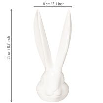 Article Figurine décorative en forme de tête de lapin, idéale pour une décoration de Pâques élégante dans les intérieurs modernes, 22 cm