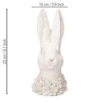 Article Lapin décoratif, point focal apaisant pour une table, une étagère ou un rebord de fenêtre (23 cm).