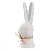Article Décoration tête de lapin lapin de Pâques lapin blanc en céramique 17cm