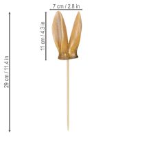 Article Décorations de jardin en forme d'oreilles de lapin, figurines d'animaux printaniers pour le jardin et Pâques, 29 cm, lot de 4