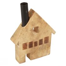 Bougeoir décoratif en bois pour maison, noir, 16,5 × 3,5 cm × 22 cm