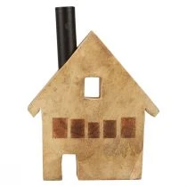 Article Décoration maison en bois porte-bougie noir 16,5 × 3,5 × 22 cm
