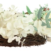 Article Couronne de porte eucalyptus couronne d'eucalyptus artificielle blanchie Ø50cm