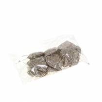 Article Coeur pailleté pour suspendre le champagne 6cm x 6,5cm 12 pcs