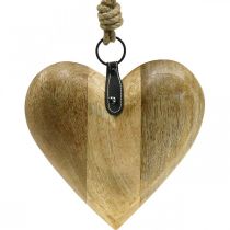 Coeur en bois, coeur décoratif à suspendre, décoration coeur H19cm