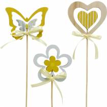 Bouchon décoratif papillon fleur et coeur, décoration de printemps, bouchon de fleur, Saint Valentin 9pcs