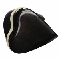 Article Coeurs en bois de manguier vernissé naturel, noir 4,3 cm × 4,6 cm 16 pcs