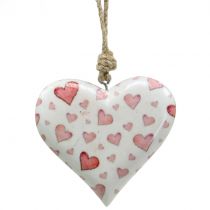 Attache décorative cœur en céramique 11 x 10 cm