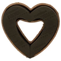 Article Mousse florale OASIS® Renewal® Biolit® en forme de cœur, 27 cm, marron, 2 pièces pour compositions florales