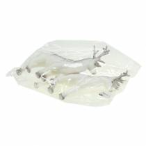 Article Déco cerf floqué/neigé 27,5cm 2 pcs