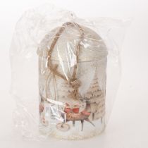 Article Cloche décorative de Noël en métal avec motif renne, 26 cm
