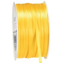 Article Ruban cadeau de haute qualité, ruban de satin jaune 3 mm × 50 m