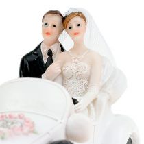 Article Figurine de mariage couple dans cabriolet 15 cm