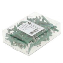 Article Epingle de mariage vert, argent 2,6cm x 5cm 50 pcs