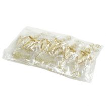 Article Broche de mariage avec coeur crème 12cm 16 pcs