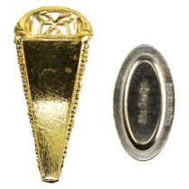 Broche de mariage magnétique dorée 4,5 cm
