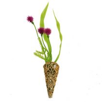 Article Broche de mariage magnétique dorée 4,5 cm