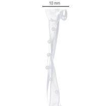 Article Ruban d'organza blanc pour décoration de mariage, 10 mm x 5 m, avec cœurs et perles