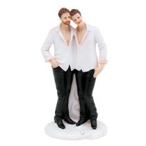 Figurine de mariage couple d’hommes 19 cm