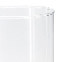 Article Grand vase en verre cylindre en verre transparent Ø12cm H30cm
