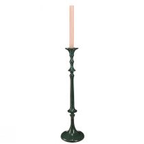 Article Bougeoir haut métal aspect céramique vert H49cm