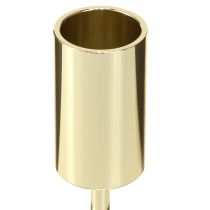 Article Grand bougeoir conique, métal doré, 27,5 cm, lot de 4