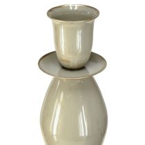 Article Bougeoir haut en métal gris doré 51 cm