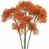 Branche de Sureau Fleur Artificielle d&#39;Orange 52cm 4pcs