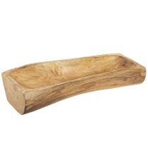 Article Décoration en bois avec bol décoratif creux en bois 40×13–16cm×6,5cm