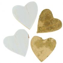 Article Coeur en bois dans un sachet 2cm - 4cm 24 pcs
