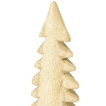 Article Décoration de sapin de Noël en bois naturel à poser H41cm