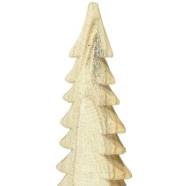 Article Sapin de Noël en bois Décoration de Noël Paulownia naturel H54cm