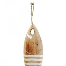 Décoration poisson en bois pendentif poisson maritime bois 49cm