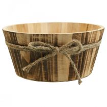 Article Bol déco en bois bois naturel Déco rustique Ø22cm H10cm