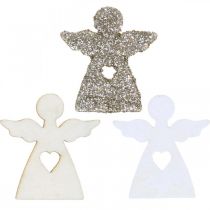 Article Décoration à disperser anges anges de Noël en bois 4cm assortis 72 pcs