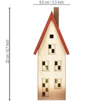 Article Maison lumineuse de Noël Rouge Pour batterie 8,5×6,5×22 cm