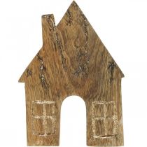 Article Maison décorative en bois avec détails dorés 15 cm