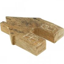 Article Décoration de maison en bois Maison de Noël décoration de maison en bois support en bois H15cm