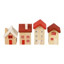 Décoration de maison en bois décoration de table de maison en bois Noël L3–5cm 8pcs