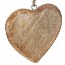 Article Coeur en bois coeurs décoratifs naturels à suspendre en bois 10cm 8 pcs