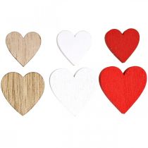 Article Décoration de dispersion de coeurs en bois coeurs de mariage en bois 2,5/2/1,5 cm 48 pcs