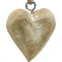Article Décorations de sapin de Noël coeur en bois 4,5 cm 36 pcs