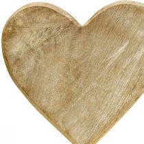 Coeur en bois coeur sur baton déco coeur bois naturel 25,5cm H33cm