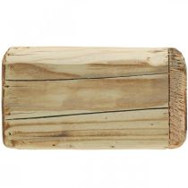 Article Pots carré en bois naturel avec film plastique 15,5 × 15,5 cm