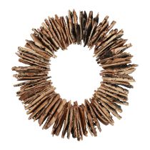 Article Couronne en bois écorce de bouleau couronne naturelle couronne décorative naturel Ø30cm
