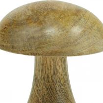 Champignon en bois naturel, jaune automne déco champignons en bois 12×10cm