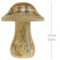 Article Champignon en bois avec rainures Automne déco champignon bois de manguier naturel 10×Ø8cm
