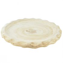 Article Bol décoratif en bois bol en bois Paulownia naturel Ø36cm