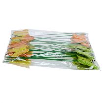 Article Papillons en bois sur bâton, assortis en 3 couleurs, 8cm, 24 pièces