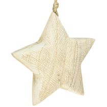 Article Étoile en bois naturel décoration de Noël bois Ø13,5cm